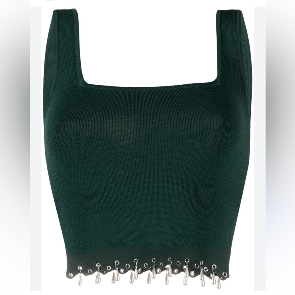 SANDRO Green Knit Top Sz 4 **NWOT**